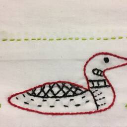 Hand Embroidered Loon Pillow Cases North Woods Decor, Set Of 2 - thumbnail 3