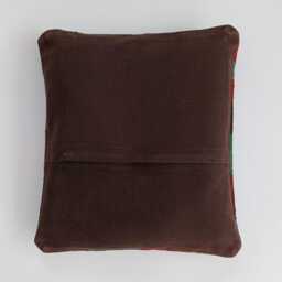 Handmade Cushion Cover, Multicolour Turkish Rug Cushion, Pillow, Decorative Throw Kilim 14''x12''/36x32 cm - thumbnail 4