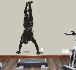 Crossfit Silhouette Wall Decal, Gym Workout Decor Se060 - thumbnail 1