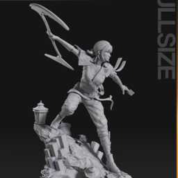 Sciel - Clair Obscur 3D Printed Figure 110 Scale - thumbnail 4