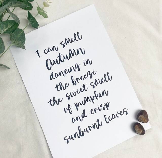 Autumn Quote - Home Print, Autumn Wall Art For Home Pumpkin Print Halloween Autumnal Decor