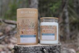 Wooden Wick Coconut Soy Candle Frasier Fir & Other Scents, Recycled Glass