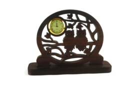 Owls Desk Or Shelf Clock Handmade From Walnut Wood By Kevskrafts Woodworking - thumbnail 1