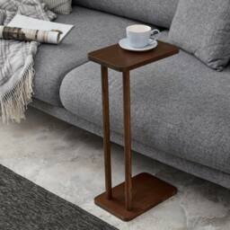 Handcrafted Wooden C Table, Modern Laptop Stand, Living Room Side Table - thumbnail 2