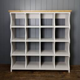 Large Hallway Storage Chest Or Shoe Bench With 16 Cubbies - thumbnail 2