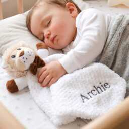 Personalised White Lion Baby Comforter - thumbnail 2