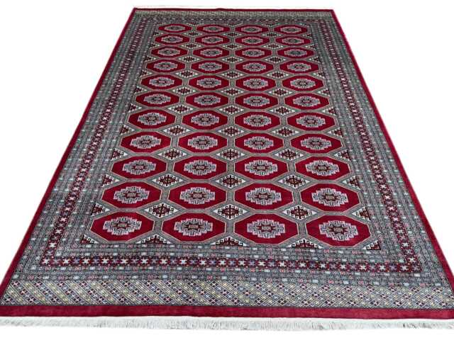 7x10 Red Color Bokhara Rug - 2.00x3.00 Bedroom Luxury Area Turkish Fine Quality Afghan - image 1