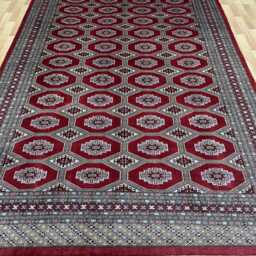 7x10 Red Color Bokhara Rug - 2.00x3.00 Bedroom Luxury Area Turkish Fine Quality Afghan - thumbnail 2