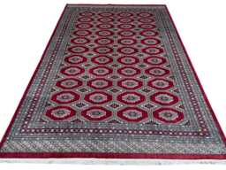7x10 Red Color Bokhara Rug - 2.00x3.00 Bedroom Luxury Area Turkish Fine Quality Afghan