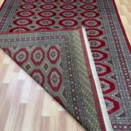7x10 Red Color Bokhara Rug - 2.00x3.00 Bedroom Luxury Area Turkish Fine Quality Afghan - thumbnail 4