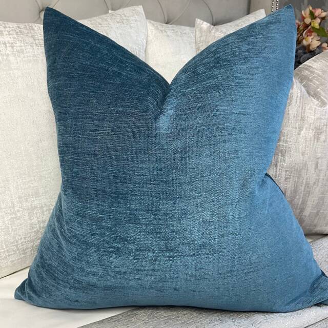 Plain Blue Cushion Cover, Crafted From John Lewis & Partners' Rothko Fabric, Features A Double-Sided Modern Design & Is High-Quality - image 1