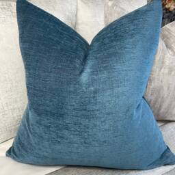 Plain Blue Cushion Cover, Crafted From John Lewis & Partners' Rothko Fabric, Features A Double-Sided Modern Design & Is High-Quality - thumbnail 4