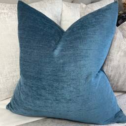 Plain Blue Cushion Cover, Crafted From John Lewis & Partners' Rothko Fabric, Features A Double-Sided Modern Design & Is High-Quality - thumbnail 2