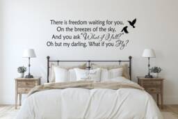 Freedom Awaits You Wall Decal - Erin Hanson Quote P150 - thumbnail 1