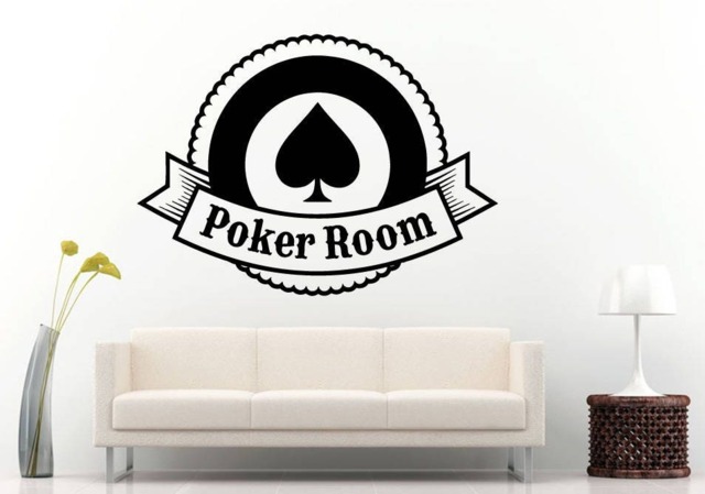 Poker Room Spade Cards Casino Chips Gamble Money Man Cave Diy Wall Stickers Decals Vinyl Mural Decor Art L2166 - image 1
