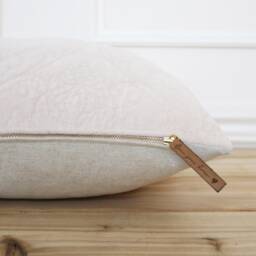 Pink Velvet Medallion Pillow Cover Blush Textured 20x20 Designer Decorative - Indy - thumbnail 2