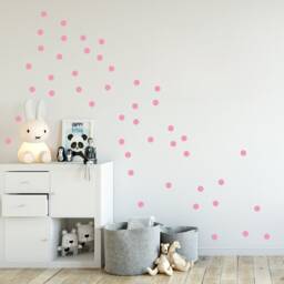 Gold Dots Wall Stickers, 5 Different Sizes 5cm 1, 5cm 3, 0cm  4cm & 10cm, Metallic Confetti Decals, Gold-Decor For Home - thumbnail 4