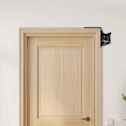 Door Topper Peeking Cat Various Colours Top Of Decorative Sign - Sign, Novelty Wall Decor, Frame Art, Art - thumbnail 3