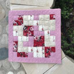 Quilted Pillow Decor, Decorative Sofa Pillow Cotton Fabric Cover, Romantic Pillow, Soft Cushion, Elegant Decor, Valentine's Day Gift - thumbnail 3