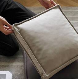 200+ Color Option Crazy Horse Faux Leather Sofa Cushion Cover With Piping, Backrest Cover, Bench Cushion Cover, Bed Back
