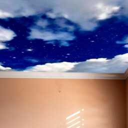 Sky Blue Ceiling Murals Clouds Sticker Decor Customizable Wall Decals Bedroom Wallpaper Removable - thumbnail 2