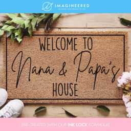 Custom Grandparents Doormat, Welcome To Mimi & Papa's House Personalized Gifts, Gift For Papa - thumbnail 3