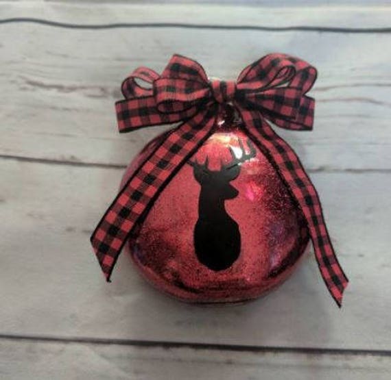 Deer Ornament/ Rustic Christmas/ Ornament For Child/ Personalized Christmas Gift/Plaid