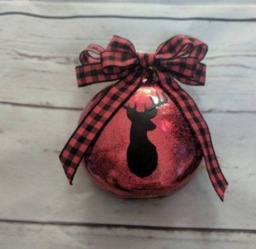Deer Ornament/ Rustic Christmas/ Ornament For Child/ Personalized Christmas Gift/Plaid