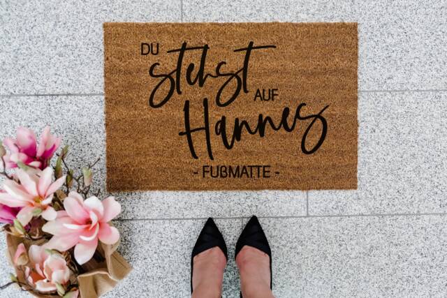 Coconut Doormat Personalized With Your Letter - Present To Move in Indoor For Couples Or Singles A Heart - image 1