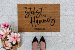 Coconut Doormat Personalized With Your Letter - Present To Move in Indoor For Couples Or Singles A Heart - thumbnail 1