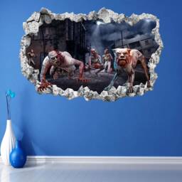 Zombies City Wall Sticker Mural Decal Print Art Kids Bedroom Home Decor Km1 - thumbnail 3