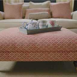 Linwood Ashfield Linen Upholstered Ottoman Coffee Table Footstool - The Katherine - thumbnail 2