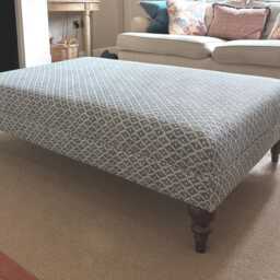 Linwood Ashfield Linen Upholstered Ottoman Coffee Table Footstool - The Katherine - thumbnail 3