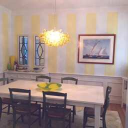 Hanging Ceiling Light With Yellow Flowers For Dining Room - thumbnail 3