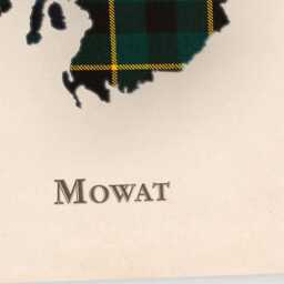 Clan Mowat Scottish Tartan Map - Of Scotland Family Wall Decor, Ready To Hang - thumbnail 4