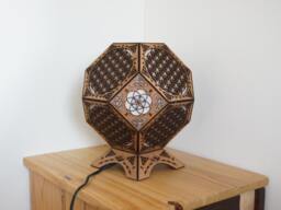Flower Of Life - Tree Life Wooden Table Lamp Bedside Living Room Zen Decoration - thumbnail 1