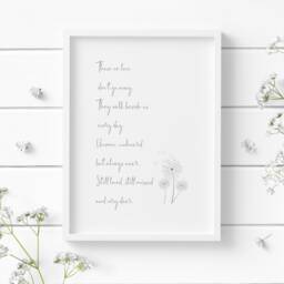 Those We Love Don't Go Away Print - Sympathy Gift Sorry For Your Loss Present Bereavement Poem Unframed - thumbnail 1