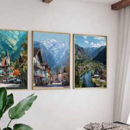 Set Of 3 Leavenworth Posters, Washington Usa Travel Prints, Bavarian Village Wall Art Sets, Scenic Mountain Poster Decor, Print Gift - thumbnail 3