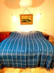 Handwoven Woollen Blanket Dyed in Natural Indigo King Size - thumbnail 1