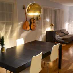 Large Iris Pendant - 13 In. Brass Ceiling Light Modern Kinetic Fixture - thumbnail 4