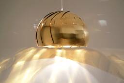 Large Iris Pendant - 13 In. Brass Ceiling Light Modern Kinetic Fixture