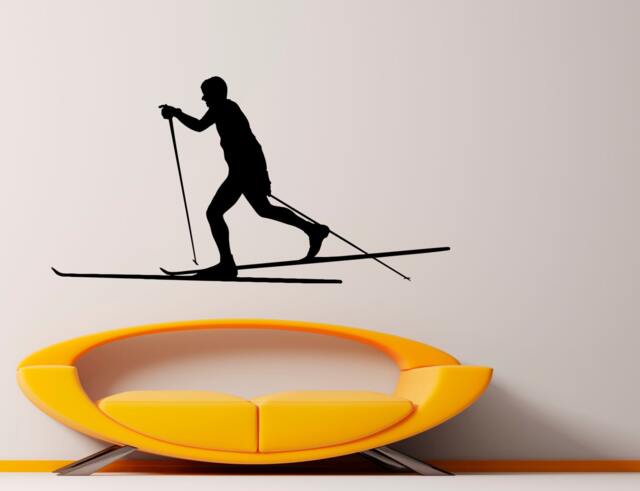 Skiing Ski Wall Vinyl Decal Skier Speed Sticker Extreme Winter Sport Art Design Murals Interior Home Decor(3Sk1N - image 1