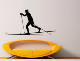 Skiing Ski Wall Vinyl Decal Skier Speed Sticker Extreme Winter Sport Art Design Murals Interior Home Decor(3Sk1N - thumbnail 1