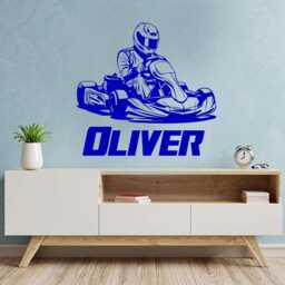 Personalised Go Kart Karting Vinyl Transfer Decal Wall Sticker Extreme Sports - thumbnail 3