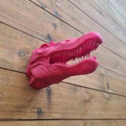 Spinosaurus Head Wall Art - Dinosaur Decor 3D Printed - thumbnail 3