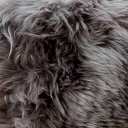 Luxurious Grey Sheepskin Cushion With Inner - Plush New Zealand Wool 40x40cm Eco-Friendly Packaging - thumbnail 2