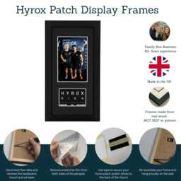 Hyrox Patch & Photo Display Frame - Wooden Handmade in UK Race Day Keepsake Gift - thumbnail 2