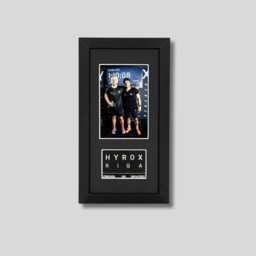 Hyrox Patch & Photo Display Frame - Wooden Handmade in UK Race Day Keepsake Gift - thumbnail 1