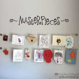 Masterpieces Wall Decal - Children Artwork Display Vinyl Kid Decor - thumbnail 1