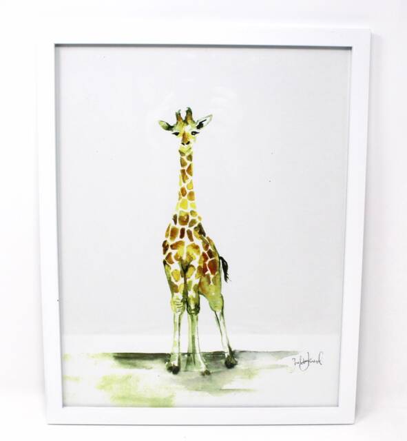 Baby Giraffe Art Print - 11x14In, Nursery Wall Art, Home Decor, Animal Artwork - image 1